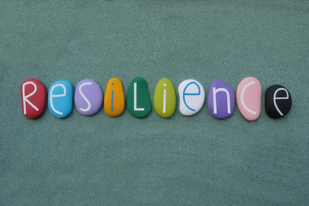 resilience word stones colour Resilienz