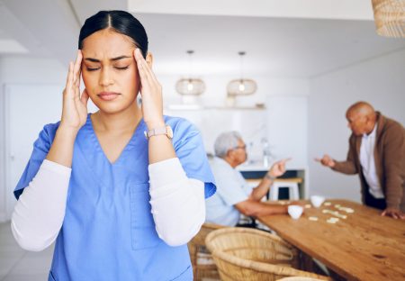 Stress auf der Arbeit Pflege