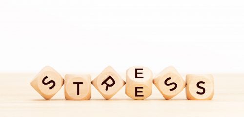 Stress concept Stress Würfel, Stressbewältigung